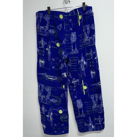 Disney Store Star Wars Flannel Pajama Lounge Pants Mens Size XL Blue Darth Vader - Picture 4 of 8